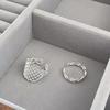 Hollow Geometric Grid Ring: Adjustable, Stylish & Versatile Open Ring for Women