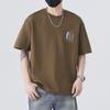 New Men's Round Neck Short-sleeved T-shirt Casual Half-sleeved Trendy Creative Design Cartoon Print