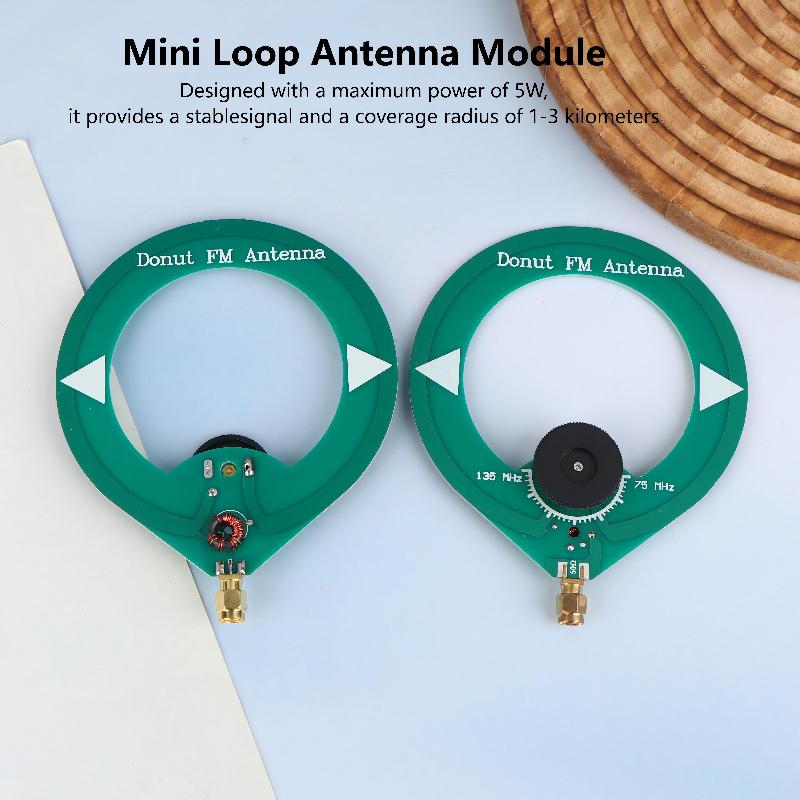 Small & Portable 75M-135MHz Mini Loop Antenna Module, Ideal for Vehicle Mounting, SMA Male Interface