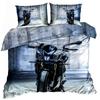 3D Baumwollsatin Bettwäsche 200x220cm MOTORRAD