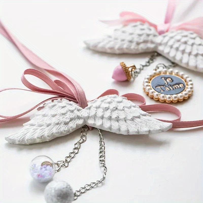 Silikonová forma Angel Wing Forma na výrobu dortů pro kutily Pomůcky na pečení Peří Móda Přívěsek Aromaterapie Forma ze sádrové pryskyřice Domácí dekorace