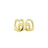 Heart-Shaped Hollow Out Gold Grillz: Trendy Hip-Hop Tooth Jewelry for Christmas