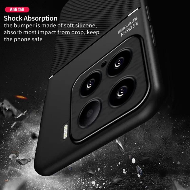 Rugged Non-Slip Case For Xiaomi 15T Mi 15T Pro 15 5G Protective Cover Magnetic Suction Holder Coque Fundas Capa