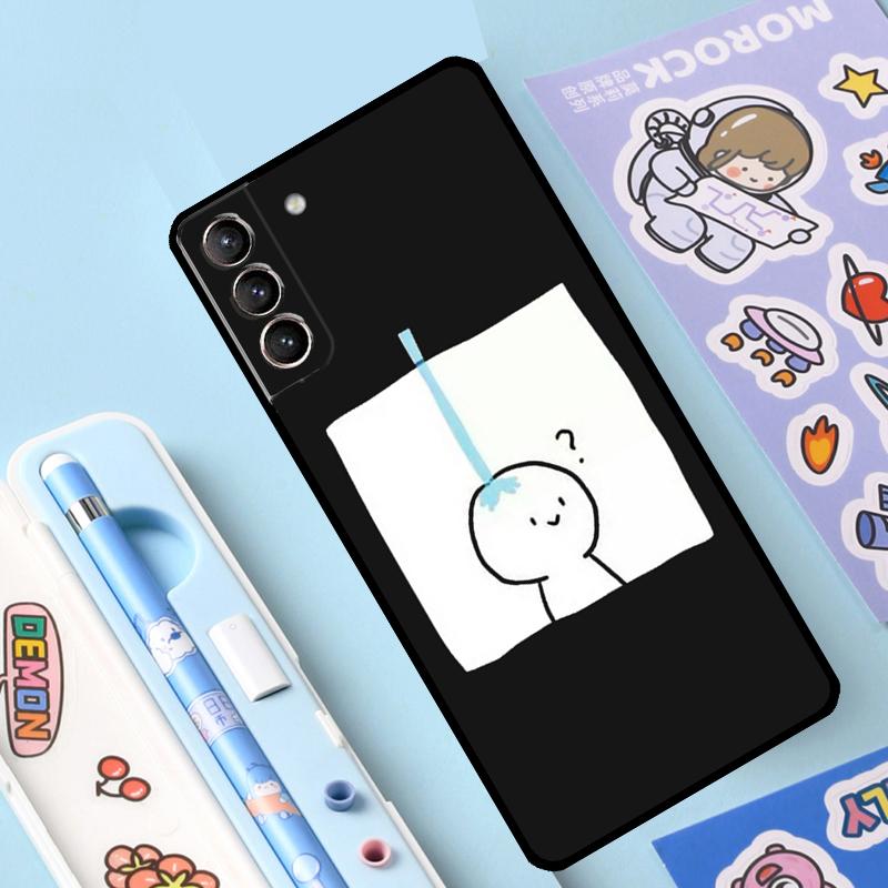 Expression Couple Cartoon Matchman Case For Samsung Galaxy S23 S22 Ultra S21 Plus S8 S9 S10 Note 10 20 Ultra S20 FE S21 FE Cover