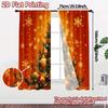 2pcs,Curtains Christmas Tree Candles Ornaments Minimalist Popular Curtains Fabric Curtains Decorations Outdoor Perfect for