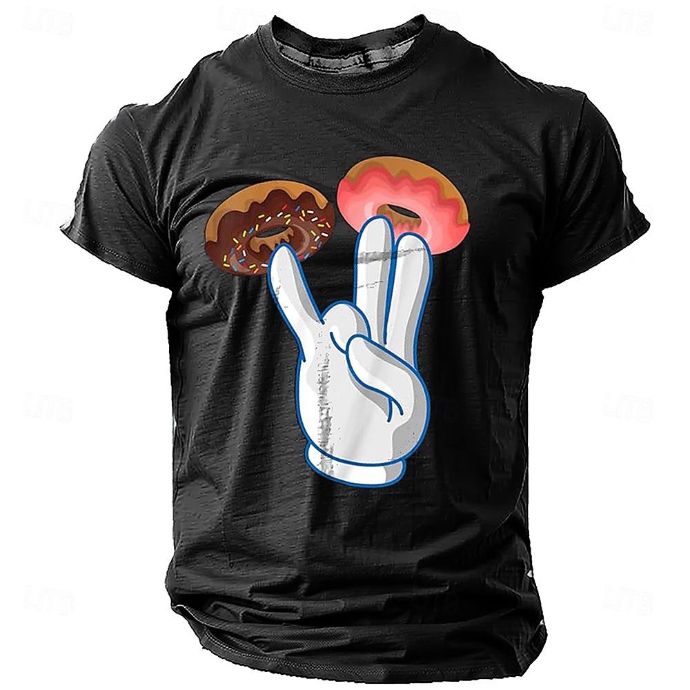 Men's 3D printed retro short sleeved T-shirt