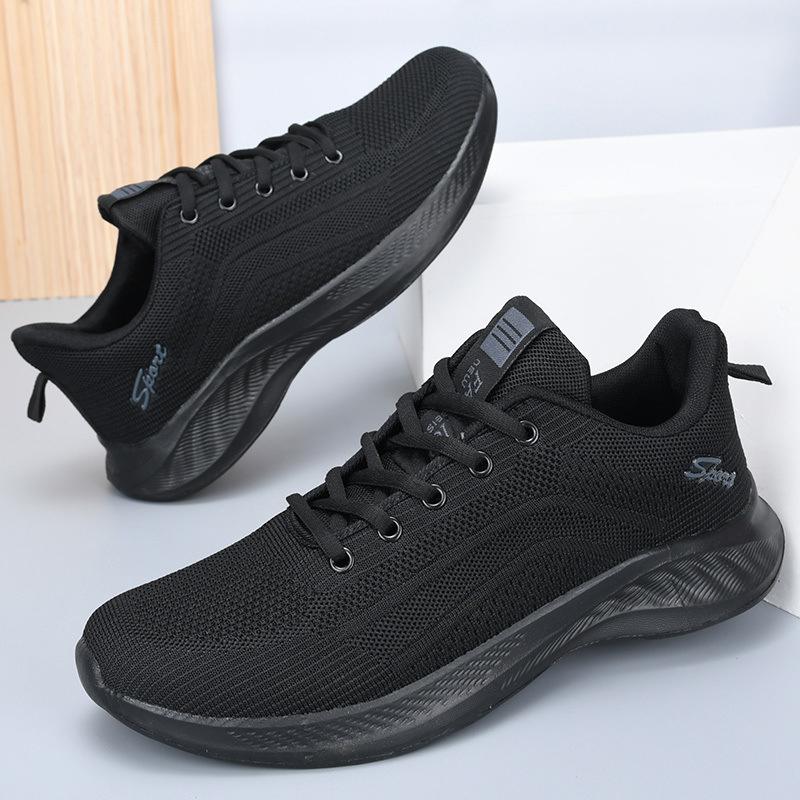 Walking Shoes Men's Shoes Spring and Autumn Weaving Mesh Breathable Men's Travel Shoes Sports Shoes Running Non-slip Shoes Flying Men's Casual