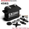 Rc Servo Brushless Servo Metal Gear High Torque Robot Servo Brushless Motor Digital Servo Arduino Servo for 1/8 1/10 1/12 RC Cars (45KG-270°)