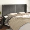 Vidaxl Wingback Headboard, Dark Gray, 183X23X118/128 Cm, Velvet