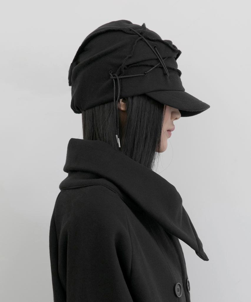 Peulleeoeob Soi Draped Cap (Fl-743_Black)