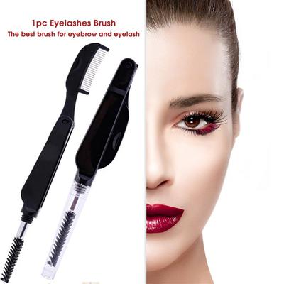 Black Double Head Eyebrow Brush Cosmetic Tools Makeup Brush Eyelashes Extension Eyelashes Comb