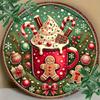 Aluminum Foil Christmas Art Sign, Vintage Holiday Tin Plate, Cafe Bar Wall Decor, Festive Home Ornament, Exquisite Engraved Craft