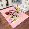 "Cartoon Superhero Girls Pink Carpet with Stars and Rainbow Design" Suitable for use as an anti-slip for living room bedroom sofas