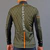 Lion de Capelmuur Racing Thermo Cycling Jacket, Fall/Winter, Fleece-Lined, Argyle Olive, Size XS