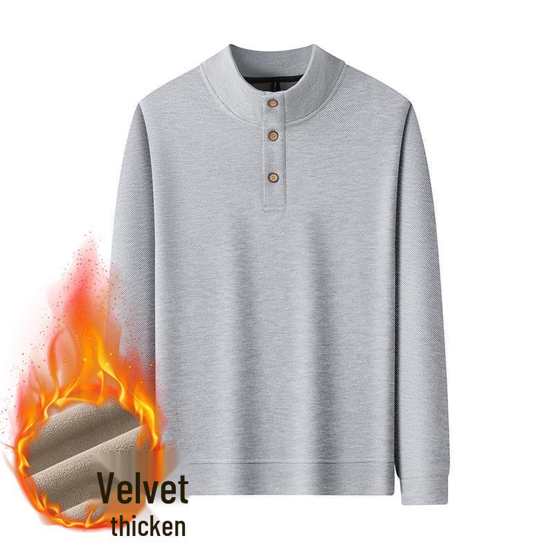 2025 Men's Fleece-Lined Sweatshirt: Cozy, Warm, Loose Fit, Long Sleeves - Ideal Base Layer for Autumn and Winter