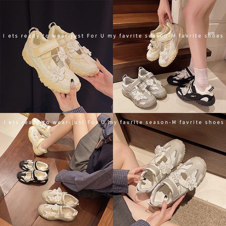 In the Autumn of 2025, the New Thick-soled Model Has a Height Increase of 5.5cm~ Velcro Breathable Mesh Functional Wind Casual Sports Shoes for Women