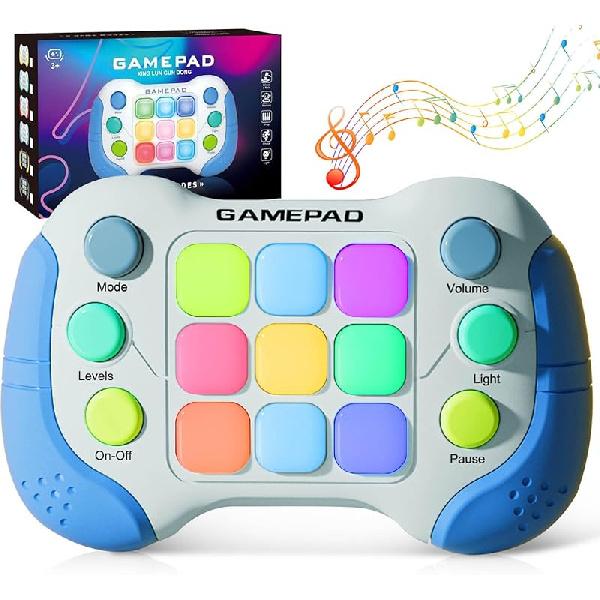 Upgraded Flashing Handheld Game for Kids, Fast Push Fidget Game Toy, Quick Push Light Up Fidget Electronic Console for Teens, Birthday Gifts for 3-12