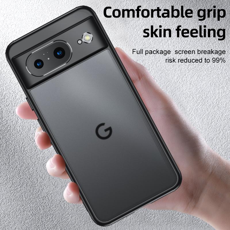 For Google Pixel 8 Slim Cell Phone Case Airbag Protection Anti-Scratch PC+TPU Phone Shell Cover
