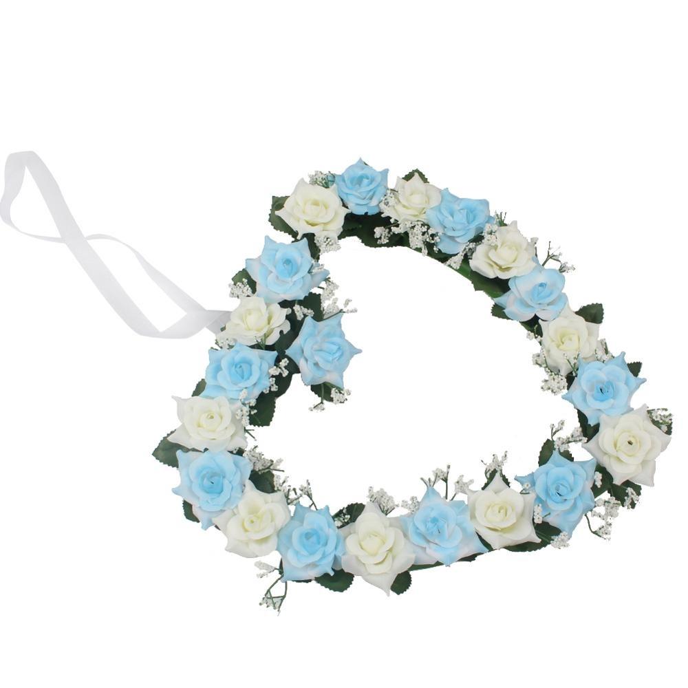 Artificial Flowers for Wedding Decor Romantic Heart Silk Rose Garland Weddings Decor Flowers Wreaths