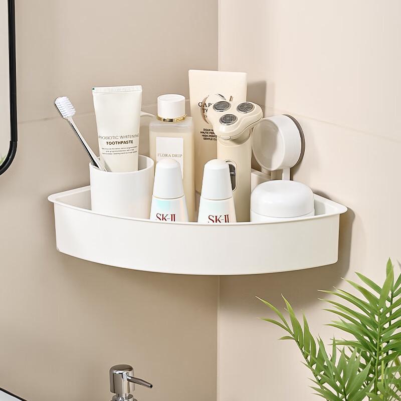 Triangular Suction Cup Corner Shelf