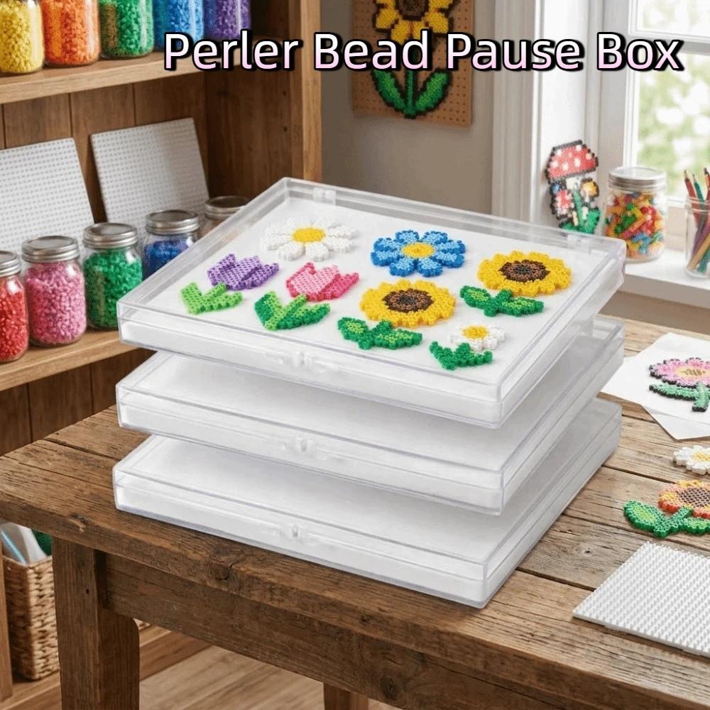 Anti-Spill Perler Bead Storage Box Transparent Semi-finished Storage Box Project Storage