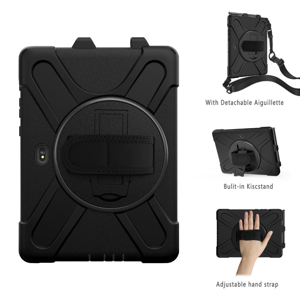 For Samsung Tab Active4 Pro Case T630 T636 Rotating Stand Pencil Slot Rugged Protective Cover