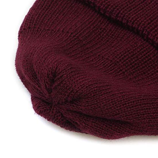 UNDERCONTROL Winter Fisherman One Size Fits Stylish Plain Skull Watch 12 US Red Beanie, All, Unisex, Hat, Cap, Colors, Size Free, Color