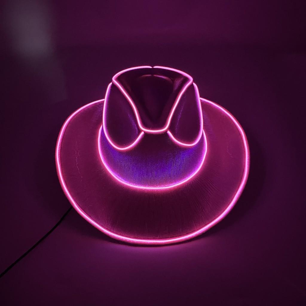 Dazzling Sequin Light-up Cowboy Hat For Parties And Performances In Vibrant Colors