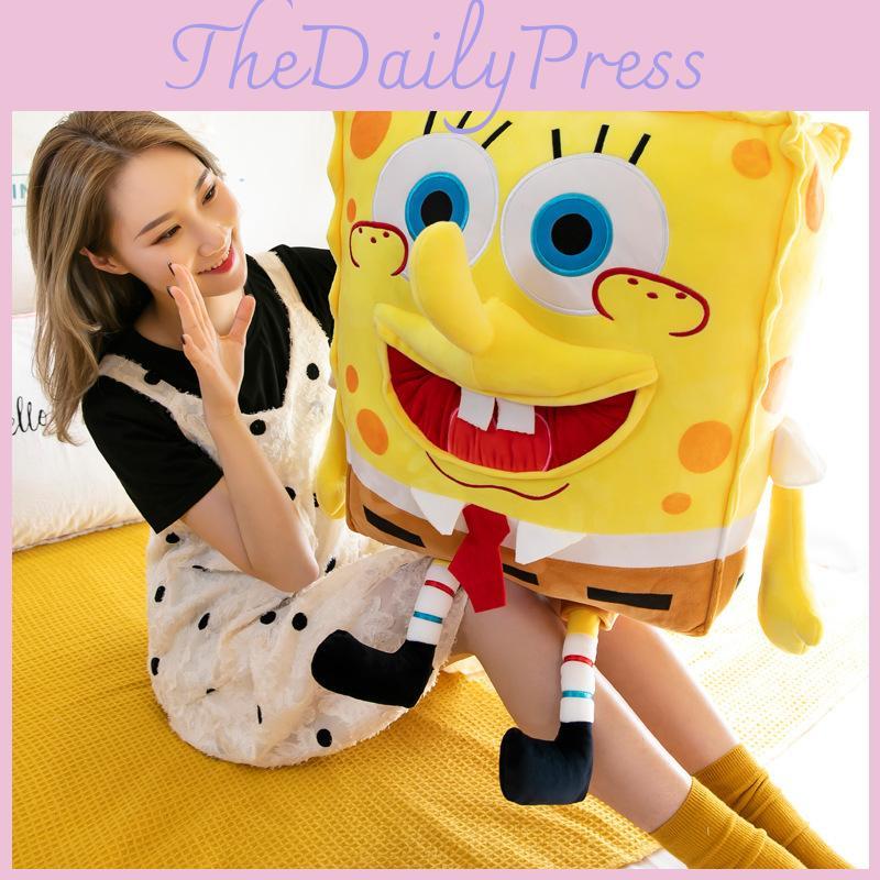 Squarepants Spongebob Cartoon Character Plush Stuffed Toy Gift Decoration Yellow