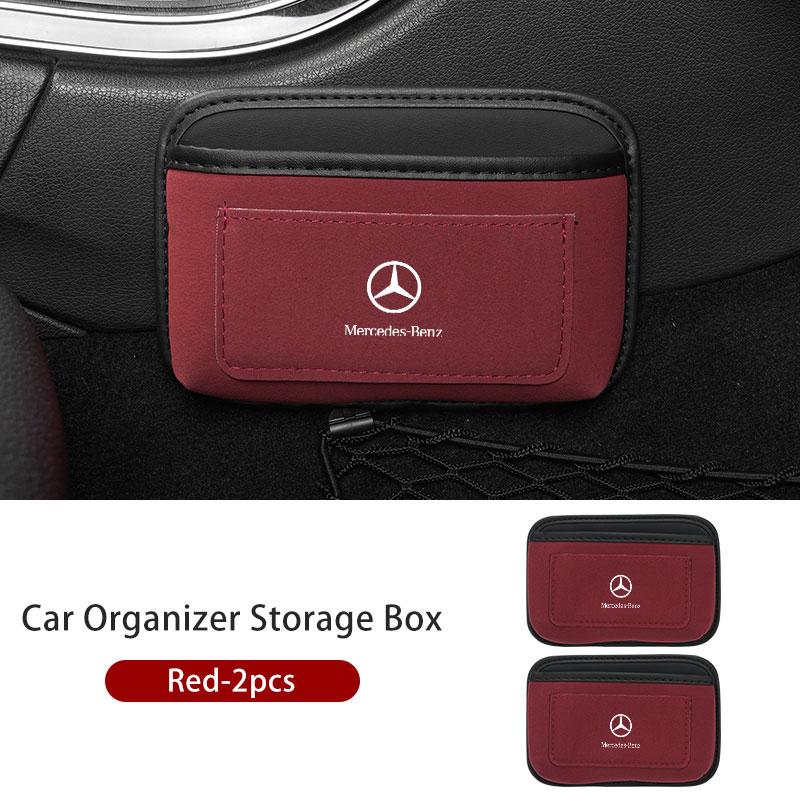 CRS1 Car Storage Pocket Sticky Side Door Hanging Phone Purse Box For Mercedes Benz W202 W212 W126 W140 W168 W177 CLS GLE GLC GLS CLA