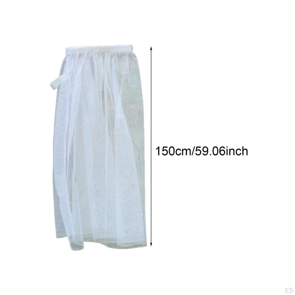 Gardening Net Skirt in White for Outdoor Use with High Density Mesh