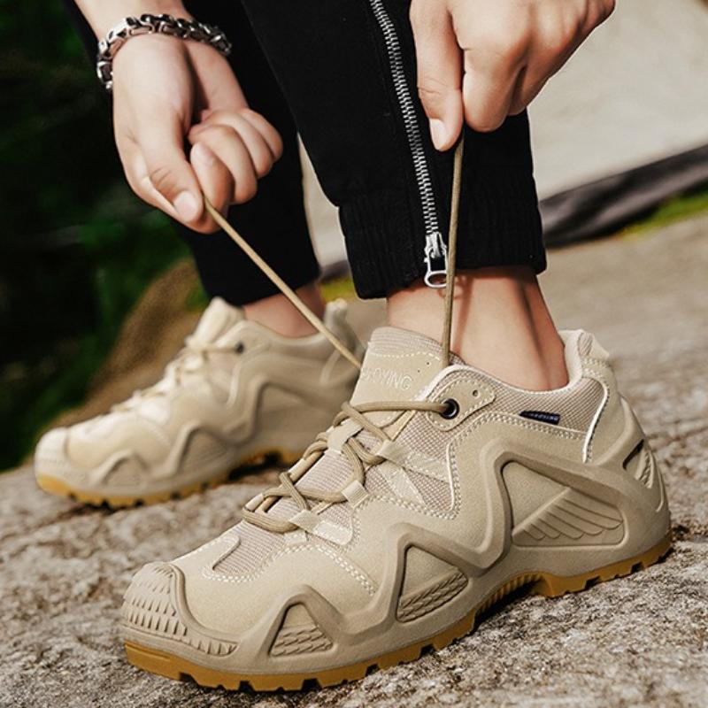 Retro Men's Workwear Platform Shoes Non-slip Wear-resistant Mountaineering Hiking Shoes Outdoor Camping Hunting Sneakers 2025