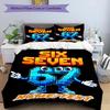 3PC Custom Name "Six Seven Pixel Fun" Bedding Set Printed  Bedding Set Duvet Cover Closure Includes 1 Duvet Cover & 159 Pillowcases for Bedroom