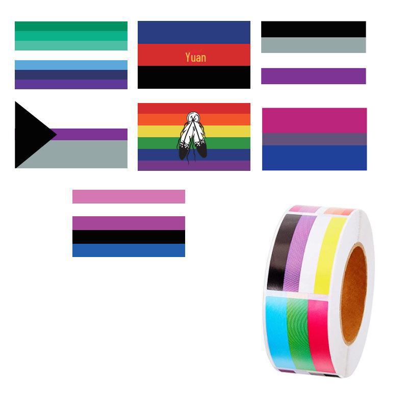 

Прямоугольная радужная наклейка ко Дню святого Валентина