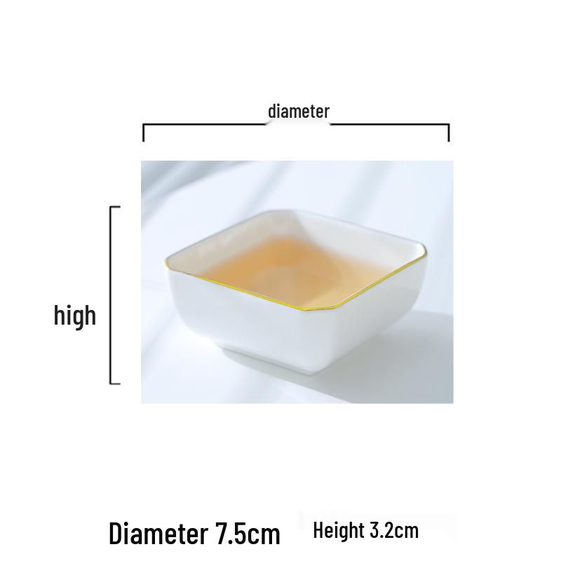 Europejski zestaw ceramicznych naczyń na przyprawy i sosy ze złotym rantem