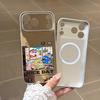 Shin-chan Mirror Phone Case for iPhone 17 Pro Max/16 Pro/15 with Silver Edge