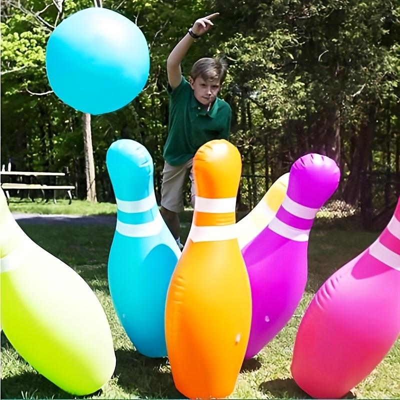 Aufblasbares Bowling-Set für den Außenbereich PVC Eltern-Kind-Spiel Spaß Sportspielzeug Strand Sand Spielzeug Kinder Outdoor Aktivitätsspielzeug-Set