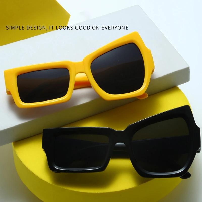Fashion Irregular Square Sunglasses Men Non-polarized Sun Glasses Outdoor Dressing Funny Hip-hop Glasses