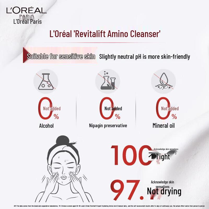 L'Oréal Revitalift Hydrating Amino Acid Facial Cleanser 125ml