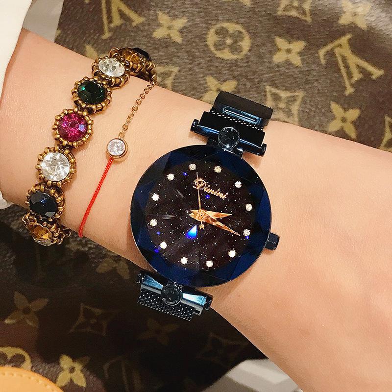 Montre Lazy Ciel Étoilé Montre Tendance Mode Femme Étanche Nouveau Modèle