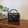 Retro Handheld Diamond Lattice Bucket Bag - 2025 Stylish Crossbody Chain Bag for Women