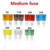 New 242 Pcs Car Blade Fuse Assortment Set 5 7.5 10 15 20 25 30A Medium + Small Size