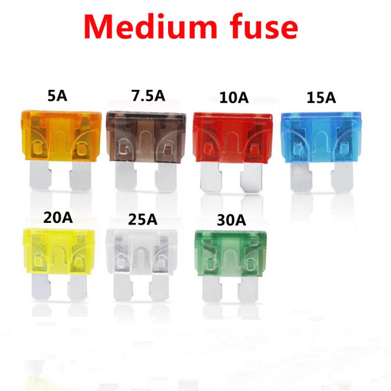 New 242 Pcs Car Blade Fuse Assortment Set 5 7.5 10 15 20 25 30A Medium + Small Size