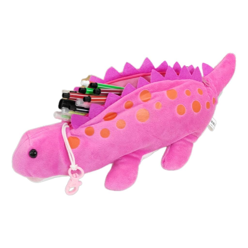 Penál Pouzdro na tužky Dinosaurus Zvíře Roztomilý Roztomilý Vtipný Úložný Kancelářské potřeby Krabička na tužky Pouzdro na příslušenství S.T.S.G (Růžový)