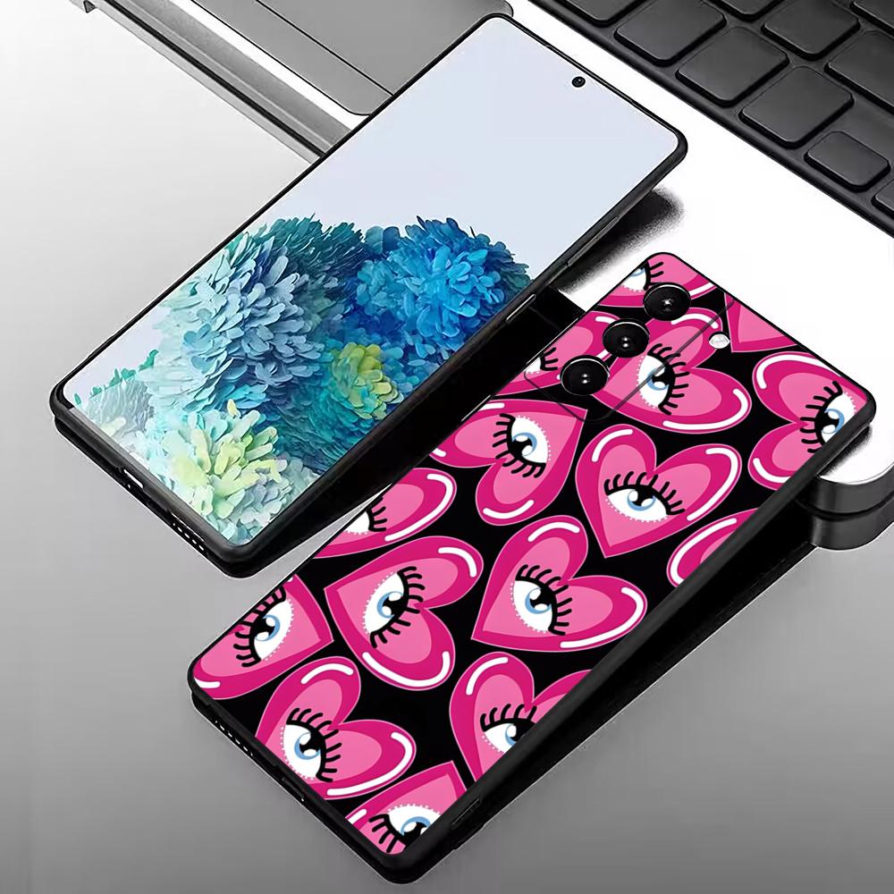 Abstract Eye Shapes Phone Case For Samsung S26 S25 Edge S24 S23 S22 S21 S20 Ultra Plus Fe Galaxy Silicon Cover