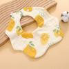 Baby Cotton Gauze Waterproof Bib Soft Breathable Newborn Drool Catcher Gentle On Skin Daily Care Essential For Infants