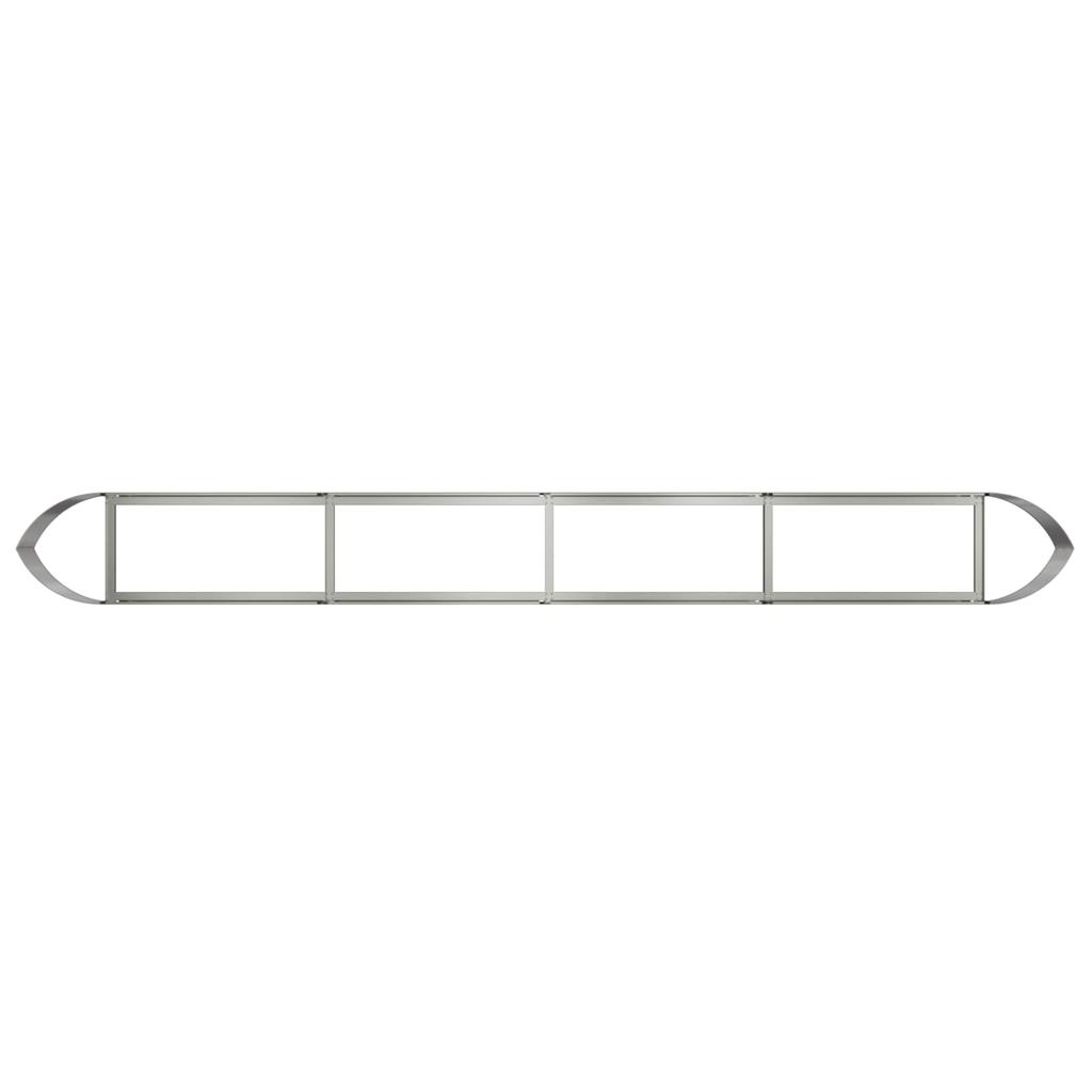 Raised Garden Bed Galvanized Steel 380 X 40 X 40 Cm Steel