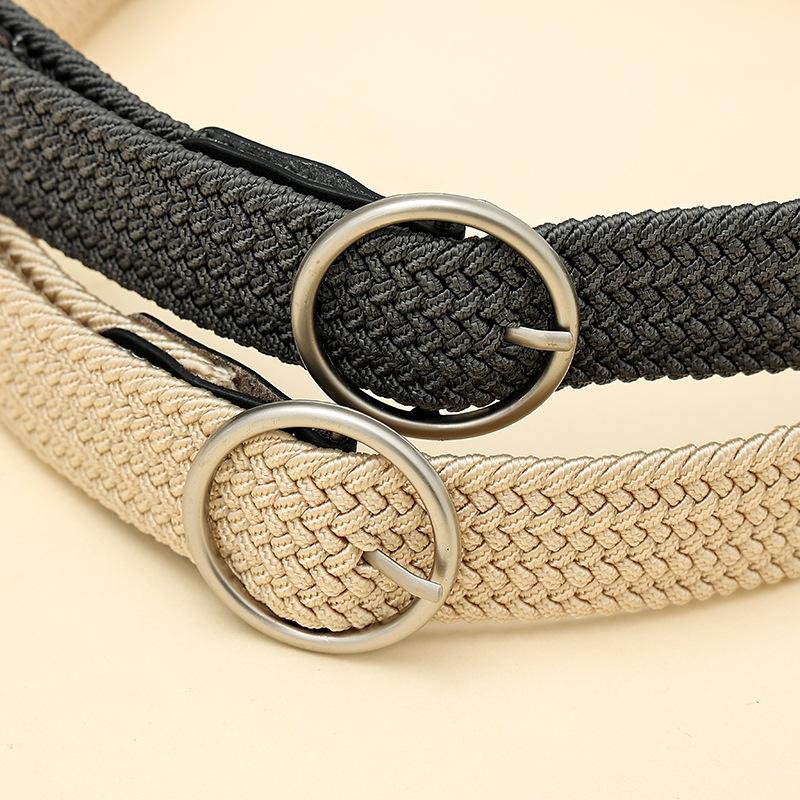 Super Convenient and Simple Lazy BI Free Elastic Belt Casual Belt Male and Female Students Knitted Belt Korean Version New