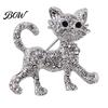 Rhinestone Cat Brooch Shape Pin, Kitten Lapel Pin Clip for Shaped Women Girls, Sweater Cardigan Coat Suit Decoration Jewelry Accessories