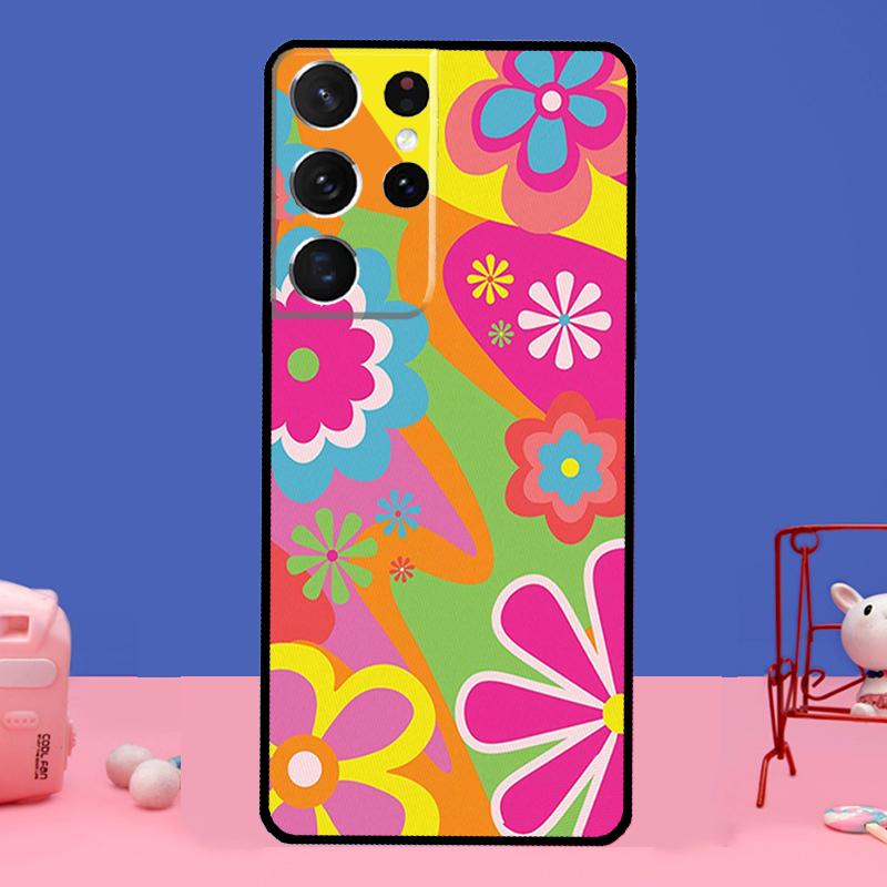 

Чехол-накладка Groovy Flowers Hippie Bohemian Floral Retro для Samsung Galaxy S20 FE S21 S22 Ultra Note 20 Ultra S9 S10 Note 10 Plus Note 20 Ultra